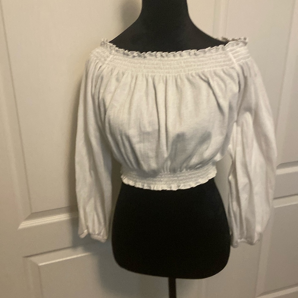 White crop top